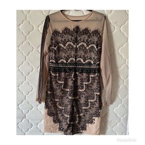 nude and black dress 👗